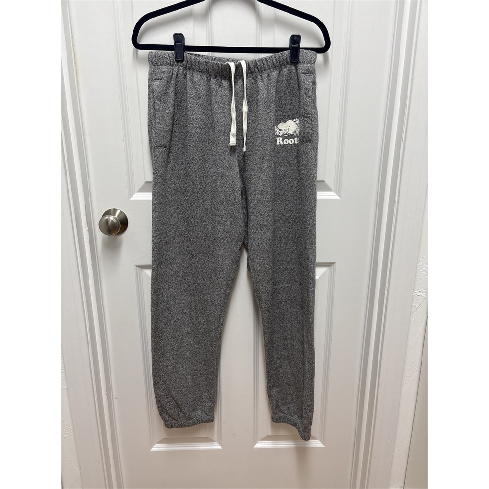 Roots Sweatpants Women's Heathered Gray Drawstring Comfortable Joggers - Medium‎